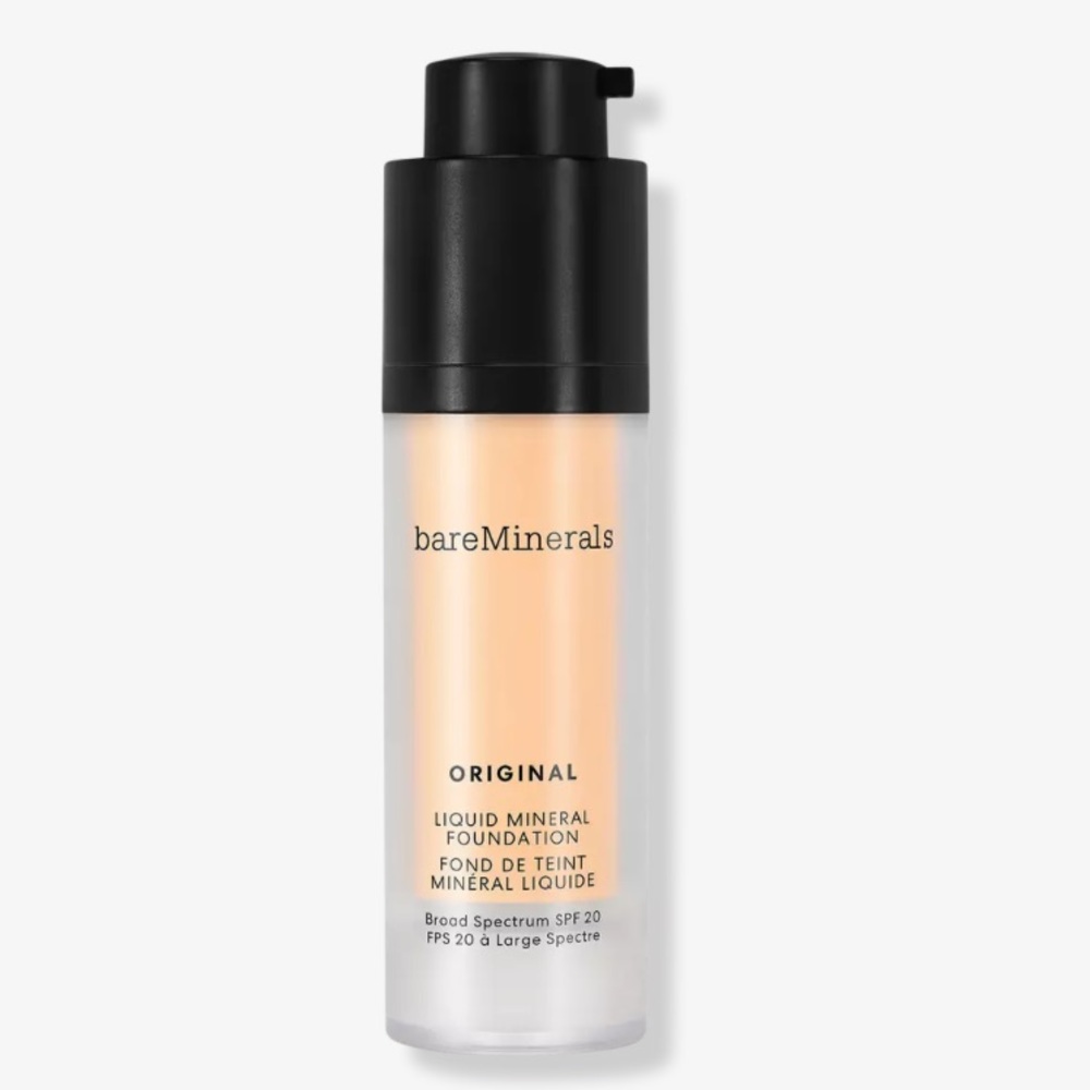 NWT bareMinerals Liquid Mineral Foundation Broad Spectrum SPF 20 FAIRLY MEDIUM05